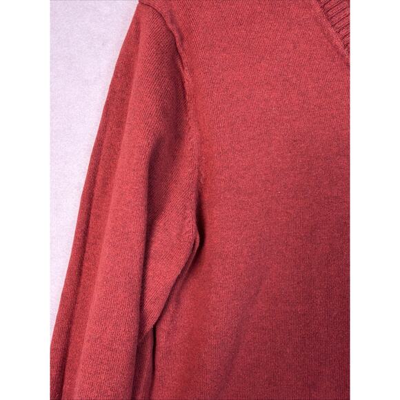 Eddie Bauer Sweater Mens XL Navy Blue Long Sleeve Cotton Cashmere Pullover - Picture 3 of 10